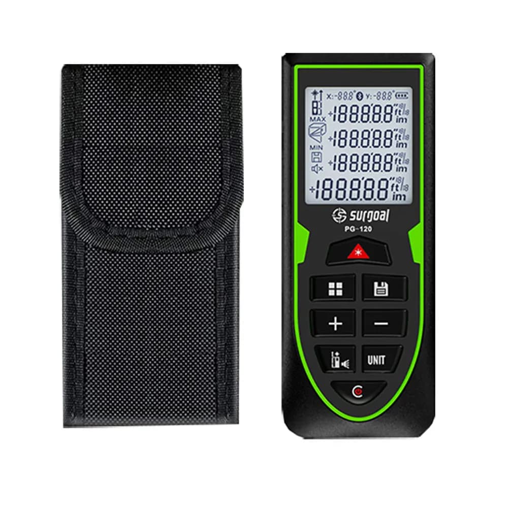 Medidor de distância a laser verde 120m Telêmetro recarregável com fita laser de medida de nível digital