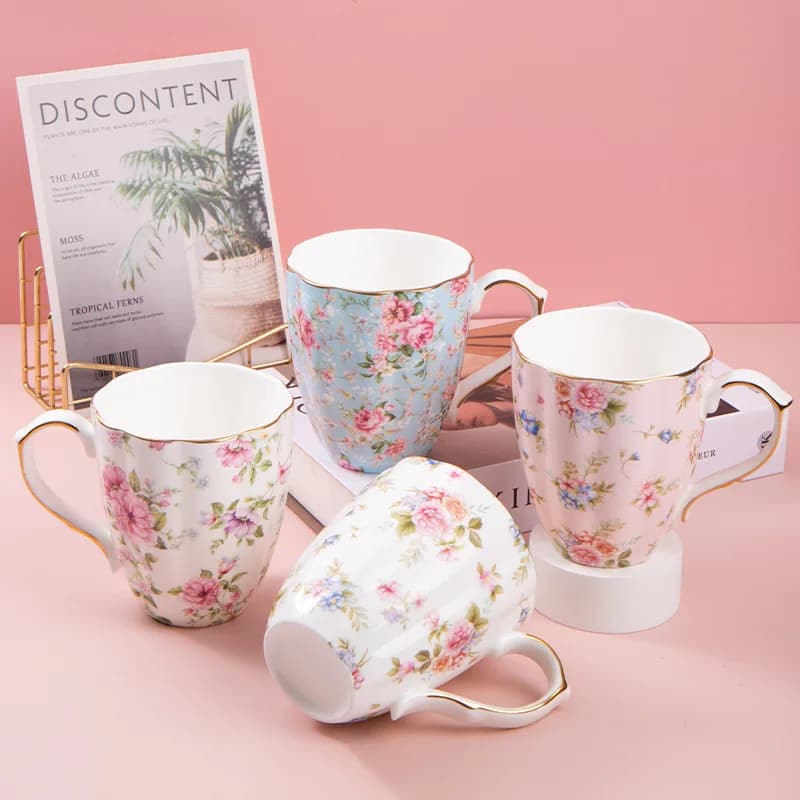 Caneca de Cerâmica Criativa em Porcelana Bone China para Leite e Água, Ideal para Escritório, Brindes Corporativos para Todas...