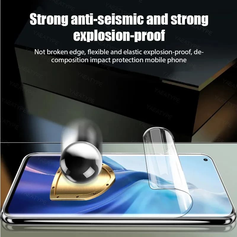 Película protetora de tela para Xiaomi Redmi Note 13 resistente a impactos com proteção anti-seísmo e anti-explosão