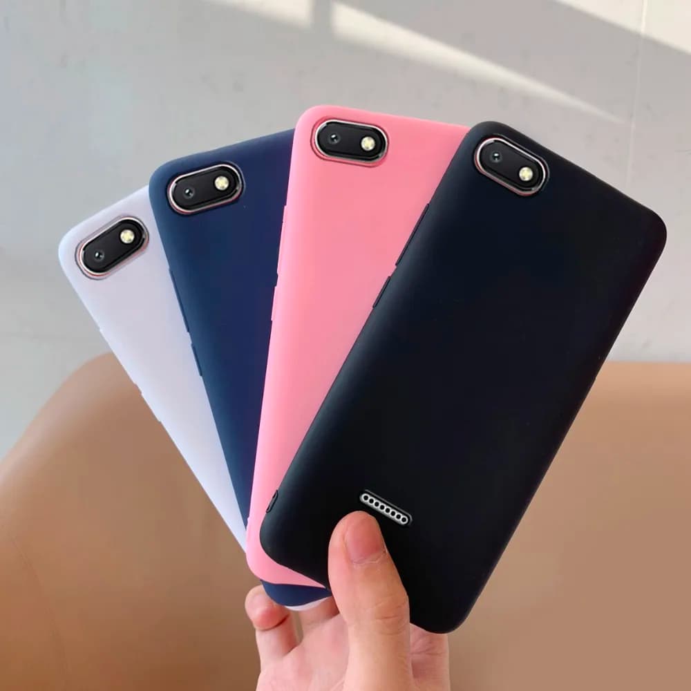 Caso de silicone vermelho para Xiaomi, com recorte para câmera e logotipo.