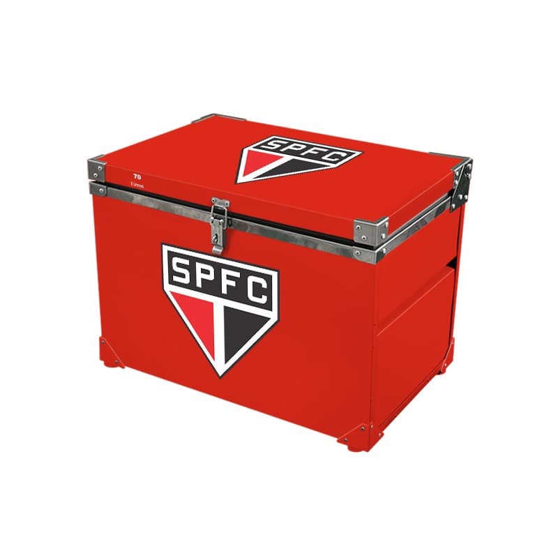 Caixa Térmica Vermelha 70 Litros com Logo SPFC