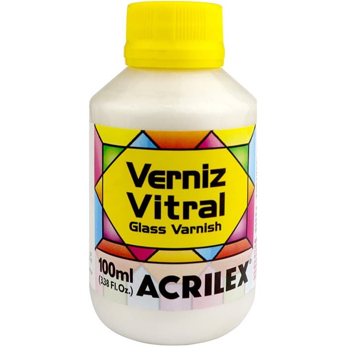 Verniz Vitral Base Madrepérola 100ml Acrilex - Vidro, cerâmica, porcelana e faiança
