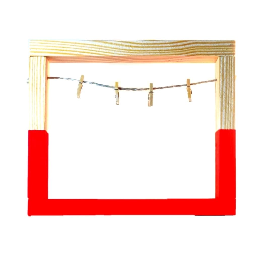 QUADRO PORTA RETRATO DE MADEIRA RUSTICO DECOR 22X19 VERMELHO