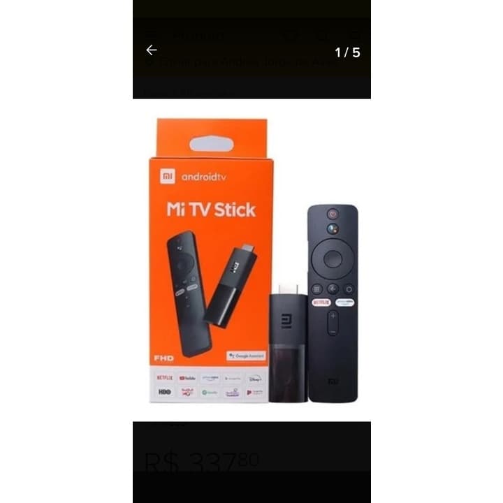 Versão Global Xiaomi MI TV vara Android tv 9.0 hdr 1080p 1gb ram 8gb rom portátil mini tv dongle wifi google assistente