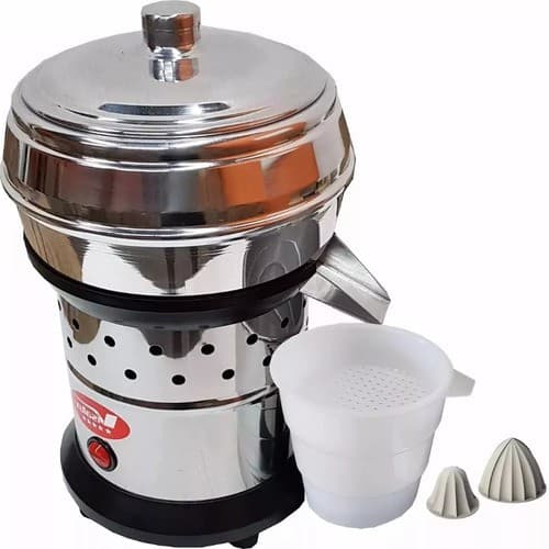Espremedor Extrator Industrial De Sucos Laranja Limão E Frutas 500W Inox Profissional Bivolt PROMOÇÃO + Brinde