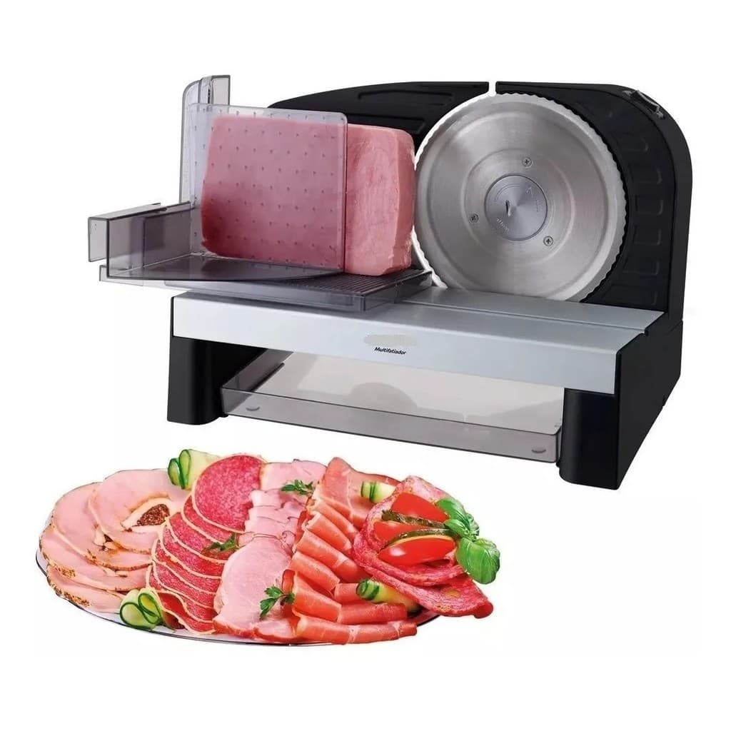 Multifatiador elétrico Britânia, corte de carne e legumes, fundo branco