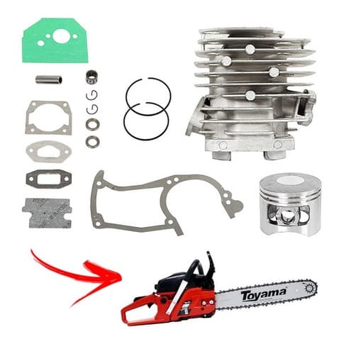 Kit Cilindro Pistão Anéis Para Motosserra Toyama Mt53 Junta
