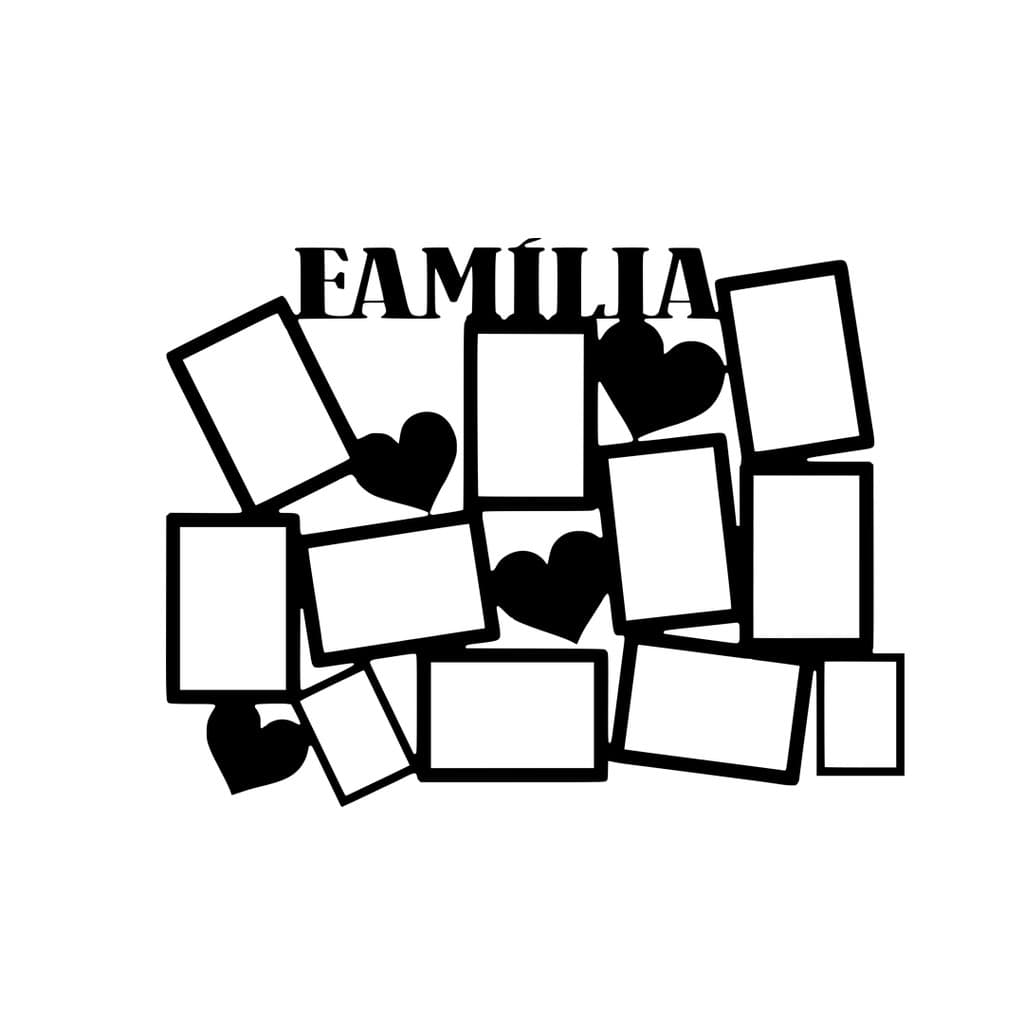 Adesivo Decorativo Parede Porta Retrato - FAMILIA 2