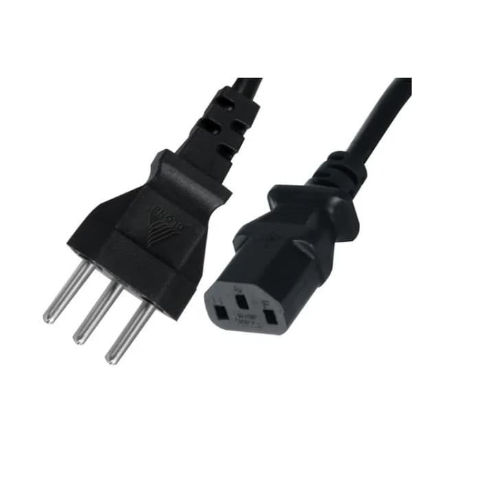 Cabo de força preto com plugue redondo para panela de arroz ou pressão Air Fryer Mondial