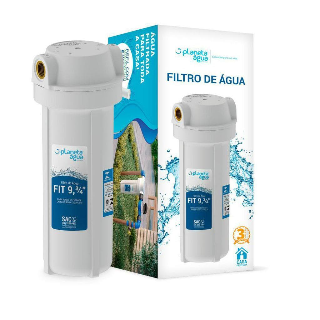 Filtro POE Purificador de Água FIT 9.3/4" Branco R1/2 (junto ao cavalete ou caixa d'água) Planeta Água - 6507