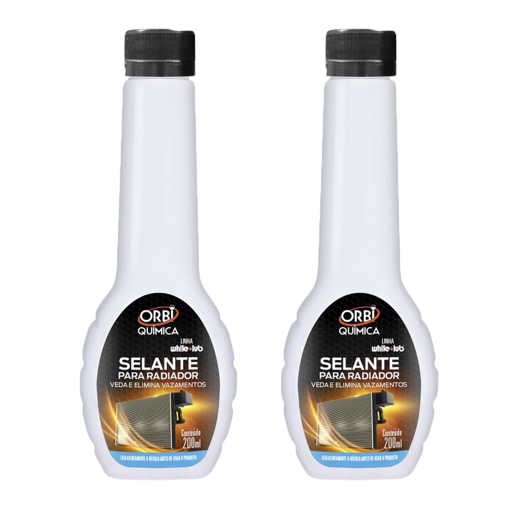 Kit 2 Selante Vedante Para Radiador Elimina Sela Veda Furos Vazamentos 200ml Orbi