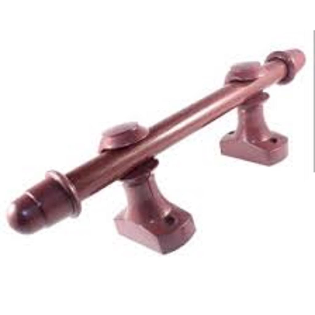 Kit Varão Para Cortina 19mm com Suportes de Madeira - Cor Marrom