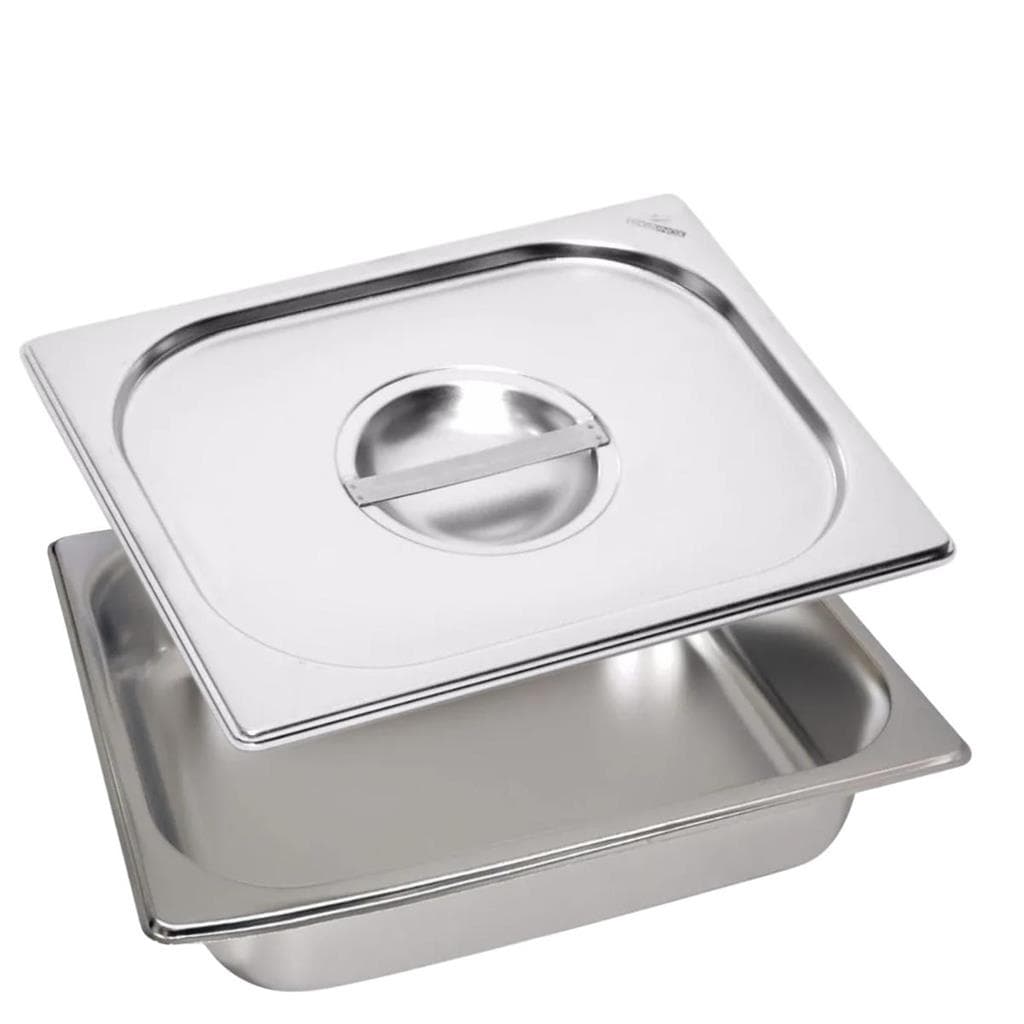 Cuba Gn Inox Gastronomica 1/2 X 100mm Com Tampa Rechaud