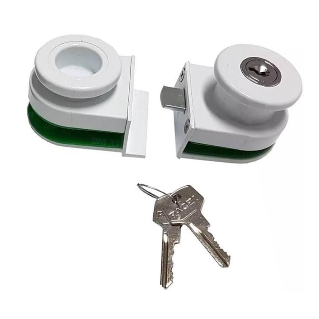 Fechadura para cortina de vidro 08mm vidro/vidro 01 unidade