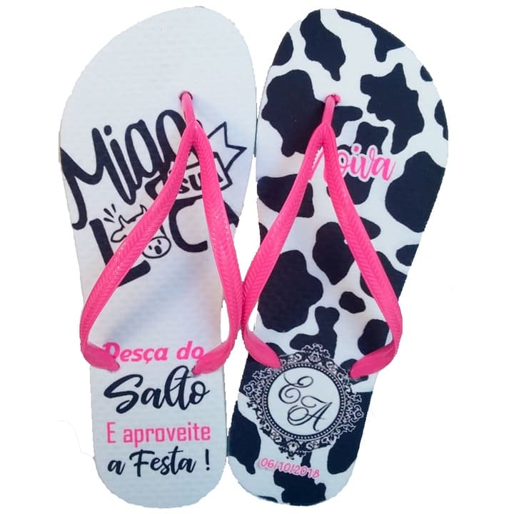 Kit 22 Pares Chinelo Personalizado Aniversário / Casamento / Debutante / Formatura / Aniversário