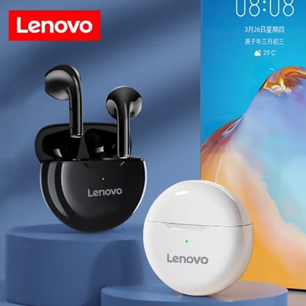 Lenovo HT38 Fone de Ouvido Sem Fio Thinkplus com Bluetooth 5.0 em Preto e Branco