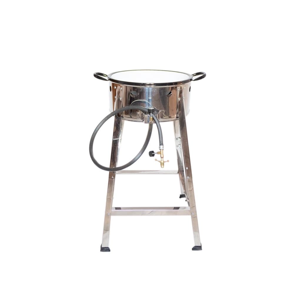 Fritador Pasteleiro a Gás de Salgados, Pastel, Peixe Industrial À Gás Itajobi Shop Inox Com Tacho 22