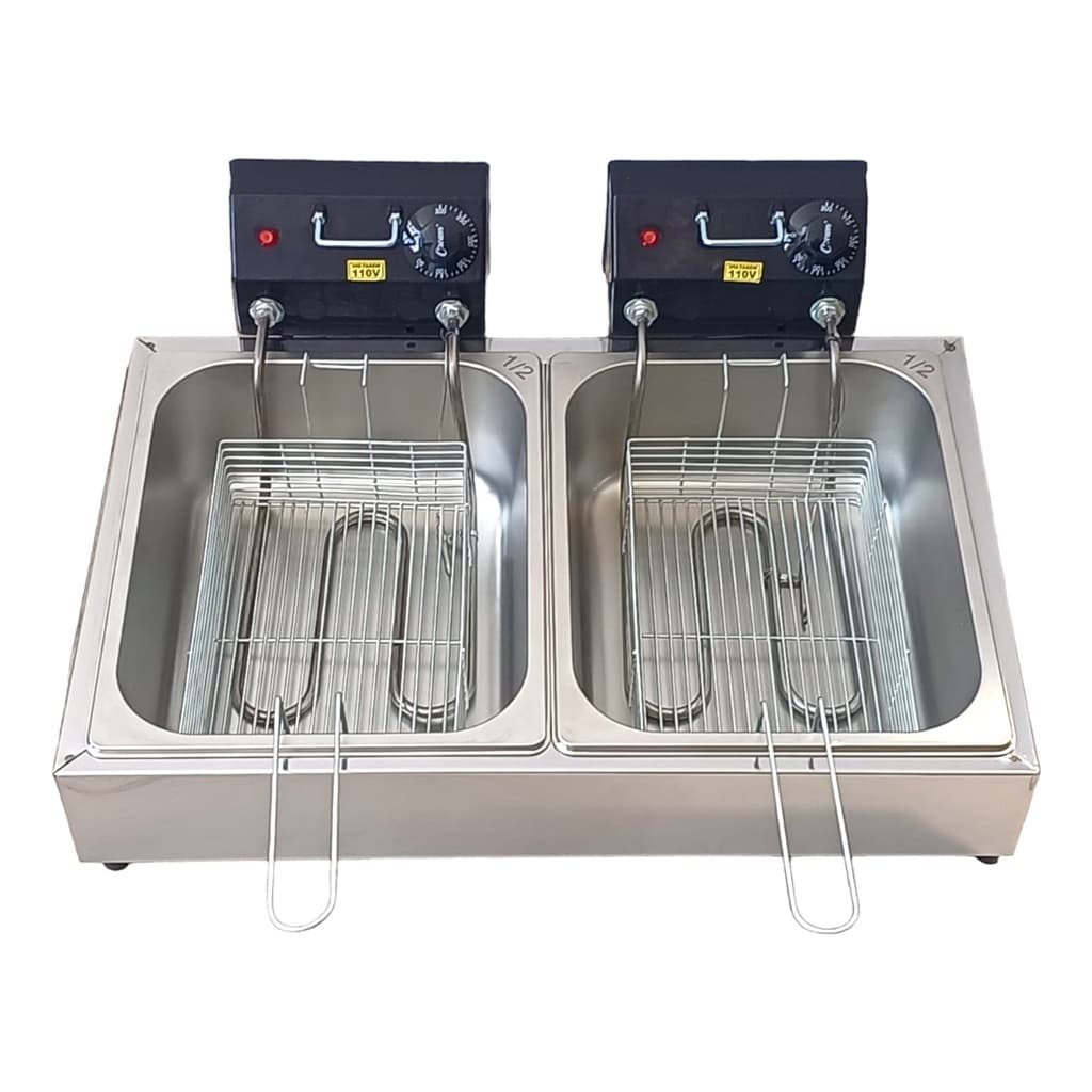fritadeira elétrica industrial 2 cubas 5 litros cada 10 litros OFERTA