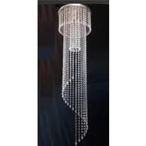 Lustre Cristal Acrilico  longo pé direito duplo alto escada