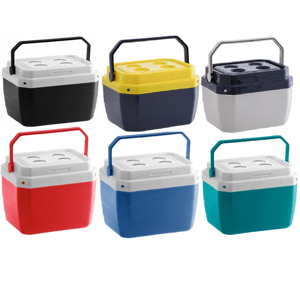 Caixa Térmica Cooler Média 17 Litros Colorida Com Alça Porta Copo