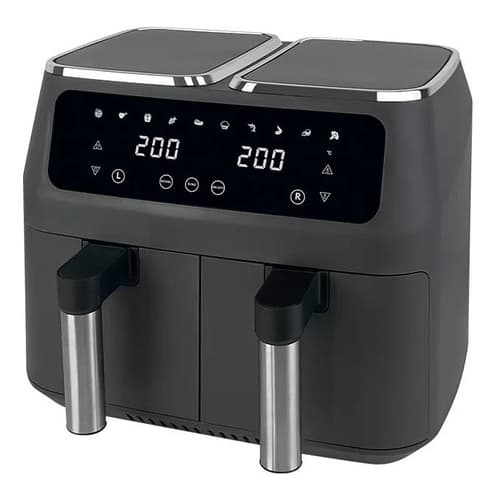 Fritadeira dupla digital de toque Air Fryer Dupla Digital Touch Gigante 8 L Fritadeira 127v