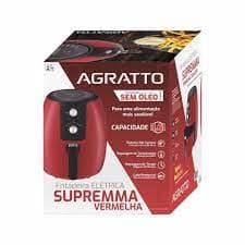Caixa da fritadeira elétrica Agratto Sumpremma FESV-01 vermelha 3,6L 1400W