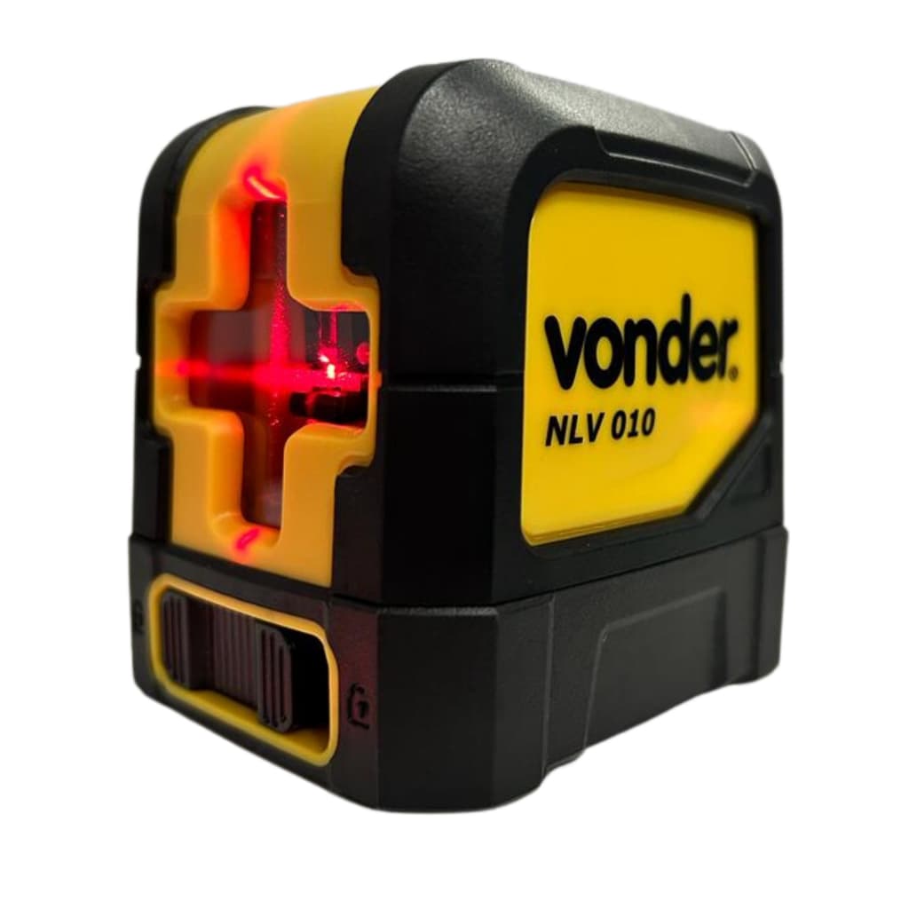 Nível laser de linhas cruzadas Vonder NLV 010, 10 metros, preto e amarelo