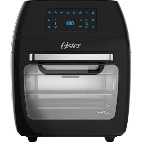 Fritadeira Oster 3 em 1 Gigante 12L com display digital e porta de vidro