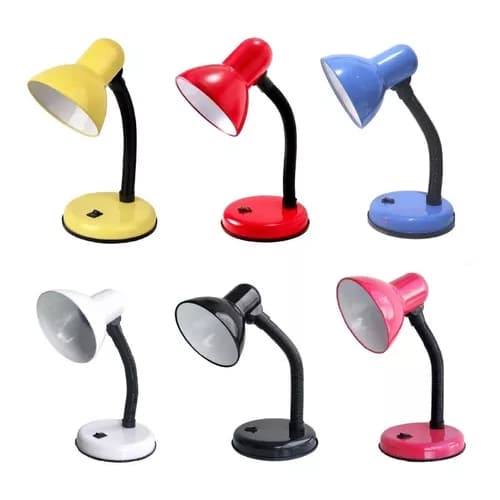 Luminária De Mesa Haste Flexível Leitura Bivolt E27 - Abajur Luminária Flexível Dobrável Articulável Mesa Base