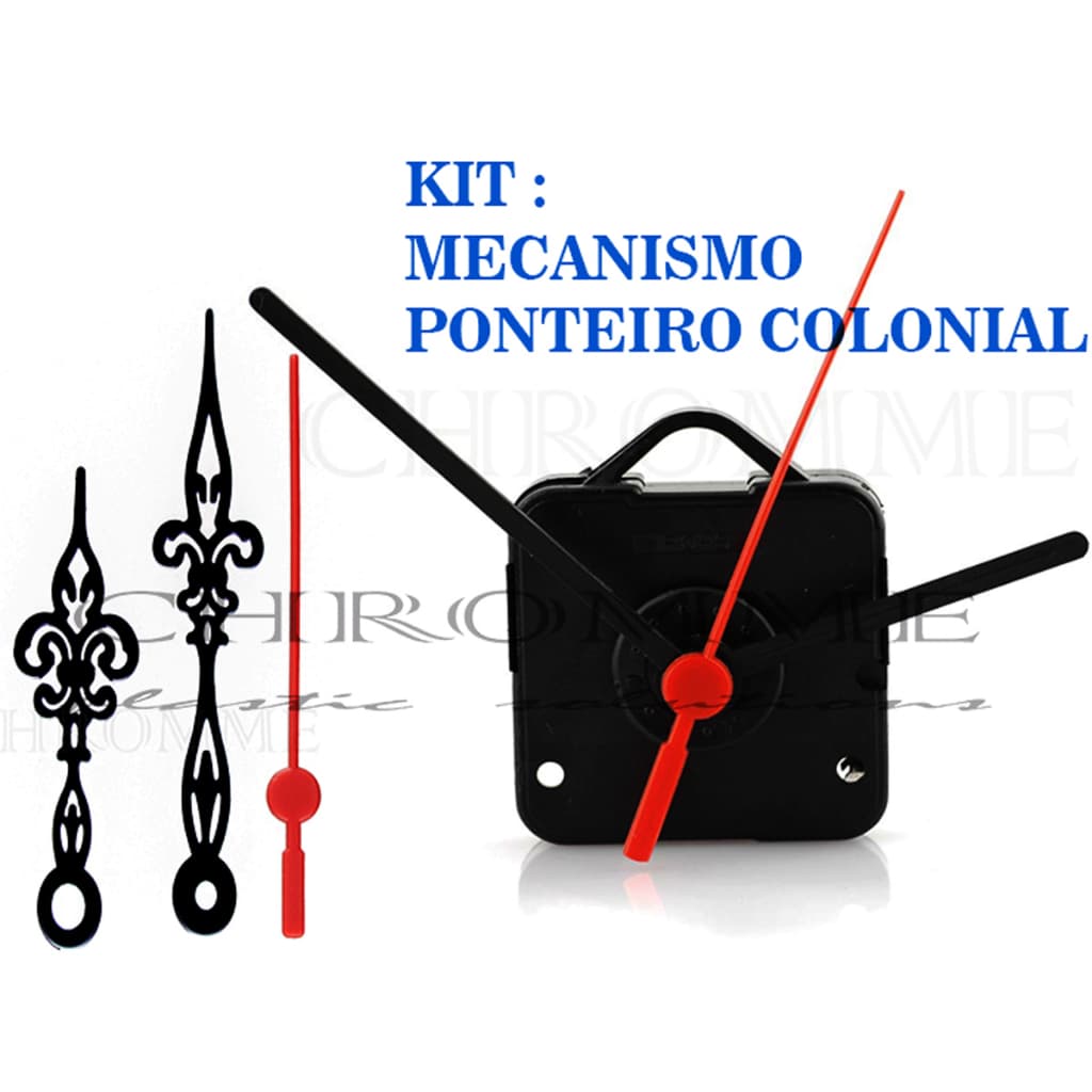 Kit de 10 mecanismos de relógio de parede quartz com ponteiros coloniais