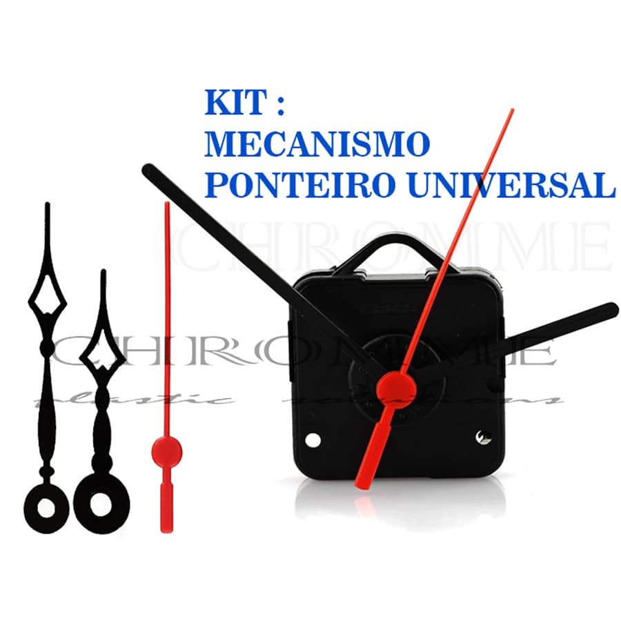 Kit de 10 mecanismos de relógio de parede quartz com ponteiros universais