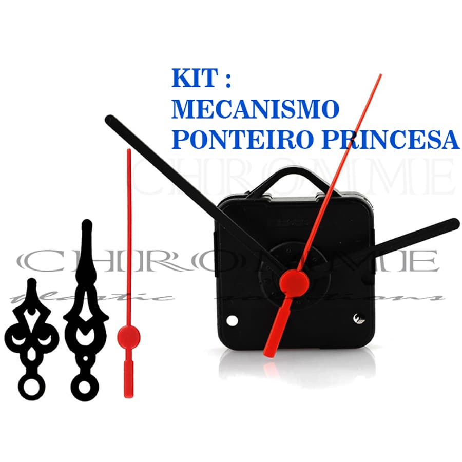 Kit de 10 máquinas de relógio de parede quartz com ponteiros princesa médio