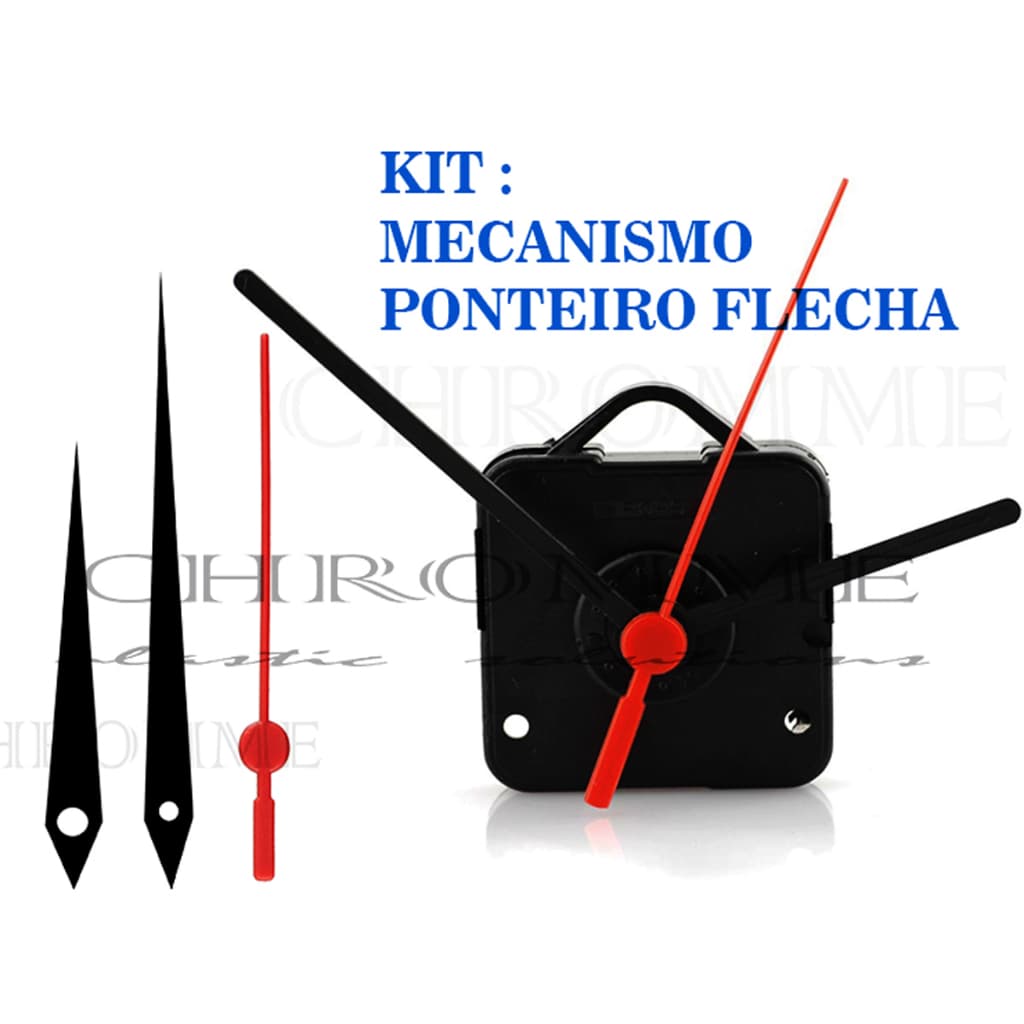 Kit de 10 mecanismos de relógio de parede com ponteiros em forma de flecha
