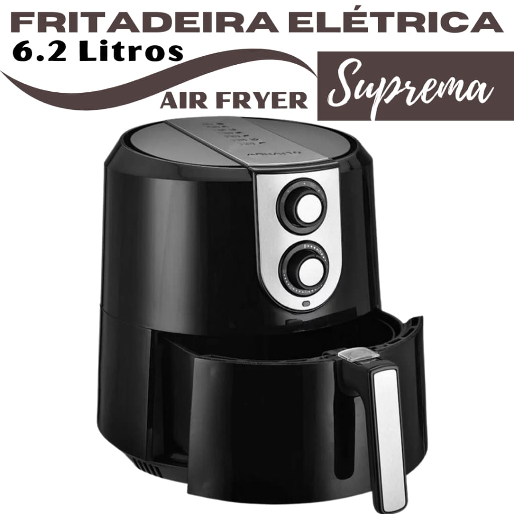 Fritadeira Elétrica Air Fryer Ventisol Suprema 6,2 Litros - Imagem Lateral