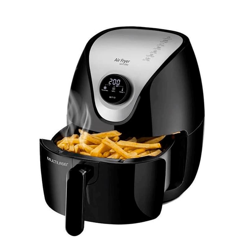 Fritadeira Elétrica Multilaser Digital 220v Air Fryer com cesto de batatas fritas