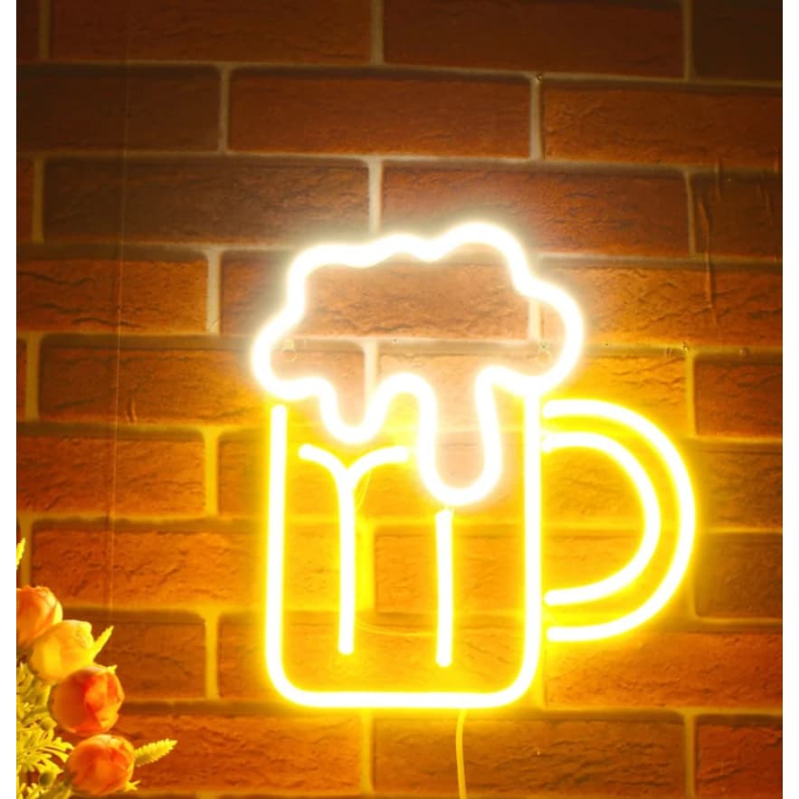 LETREIRO LUMINOSO, NEON LED, LETRA COM LED FIGURA CANECA 40CM, PAINEL NEON