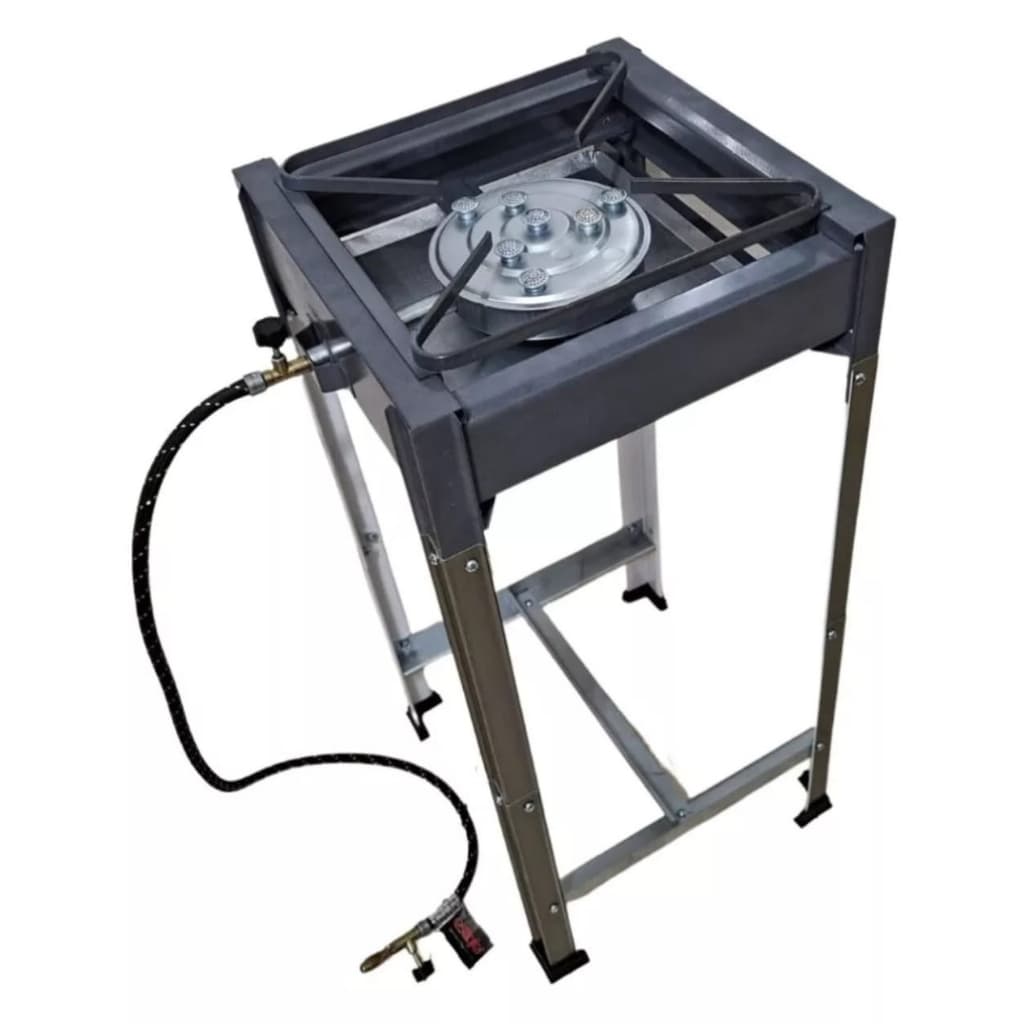 FOGÃO Fogareiro a Gás SEMI INDUSTRIAL 1 BOCA COM PÉS ALTA PRESSÃO P012