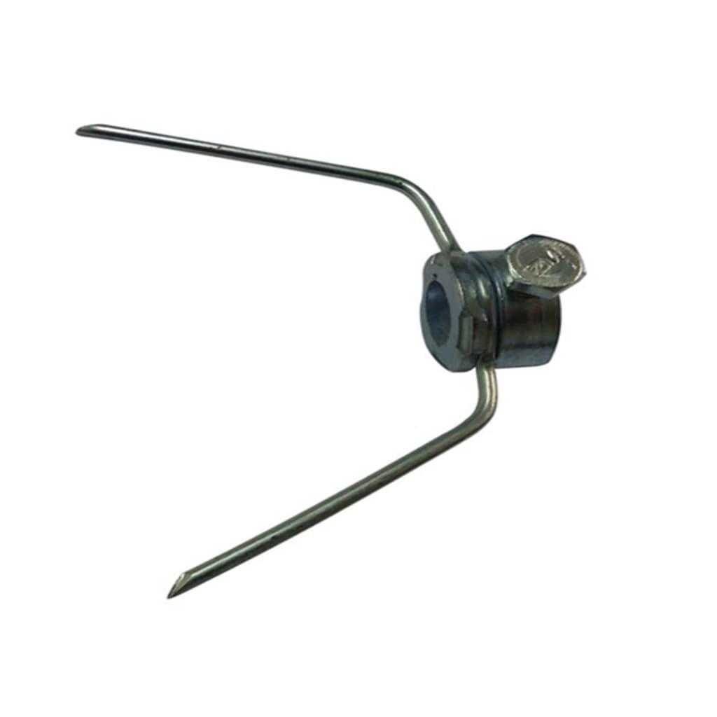 Gancho simples para espeto de máquina assar frango, metal cinza