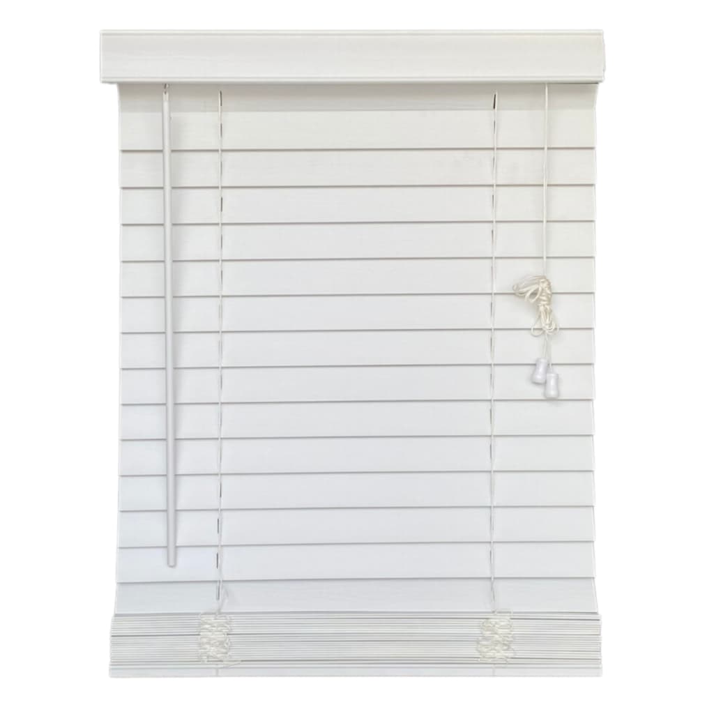 Persiana Horizontal Pvc 50mm Forest Branca 60 (L) X 160 (A) C/ Bandô 0,60 x 1,60 Tipo Madeira - Luxo