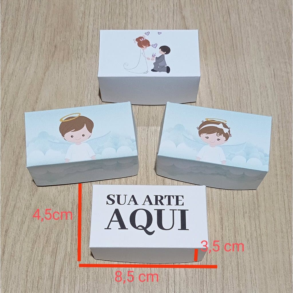 Caixa com logo - Caixinha 8x4,5x3,5cm - Caixa Pequena  - Caixa Embalagem - Caixa Presente - Caixa Para Doce - Caixinha -