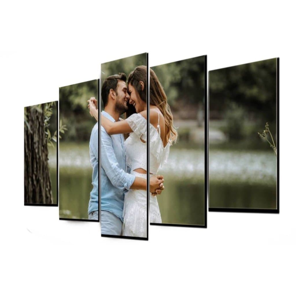 QUADRO COM FOTO - PERSONALIZADO -foto de casamento-foto de noivado - pre weding - kit com 5 peças