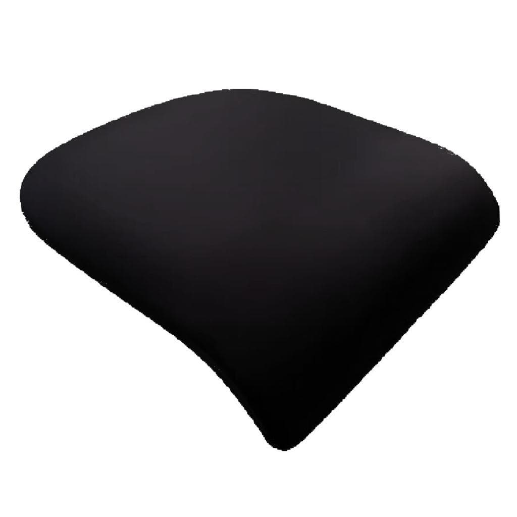 Assento acolchoado preto retangular para cadeira, 40 x 37 cm