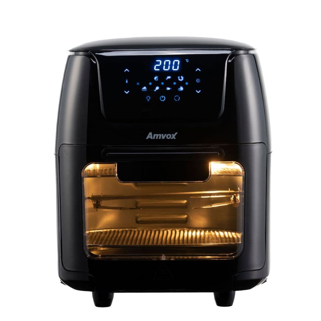 Fritadeira elétrica sem óleo Amvox ARF 1222 OVEN 12L 1700W preta