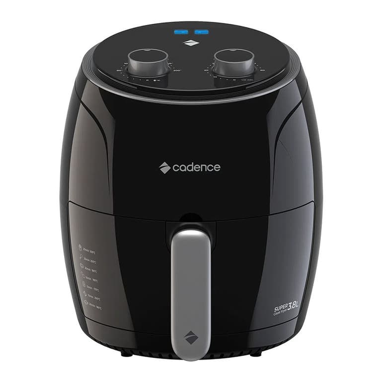 Fritadeira Air Fryer Sem Óleo Cadence Super Cook Fryer 3,8L FRT410 em fundo branco