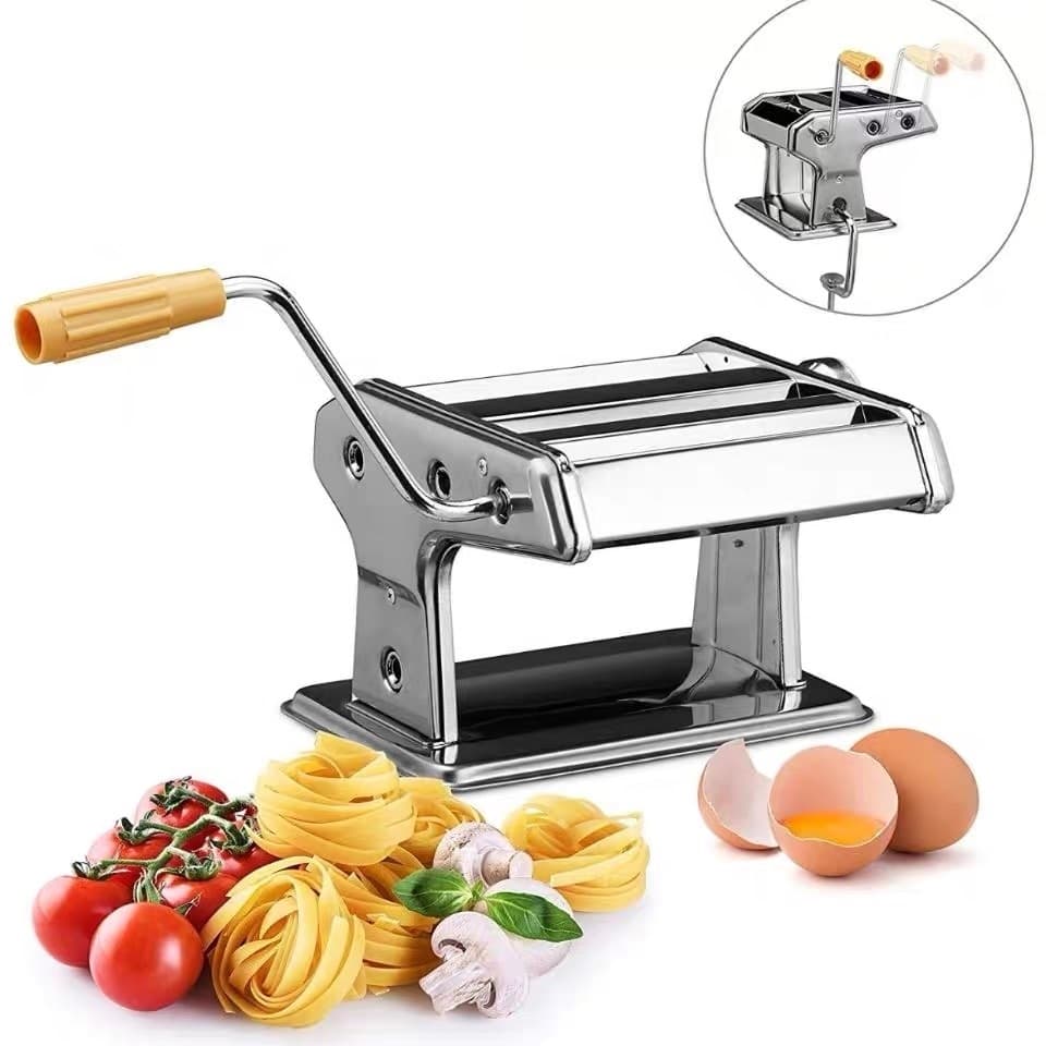 Maquina De Preparar Massa E Macarrao Manual Cilindo Para Fazer Massas Espaguete Pastel E Lasanha