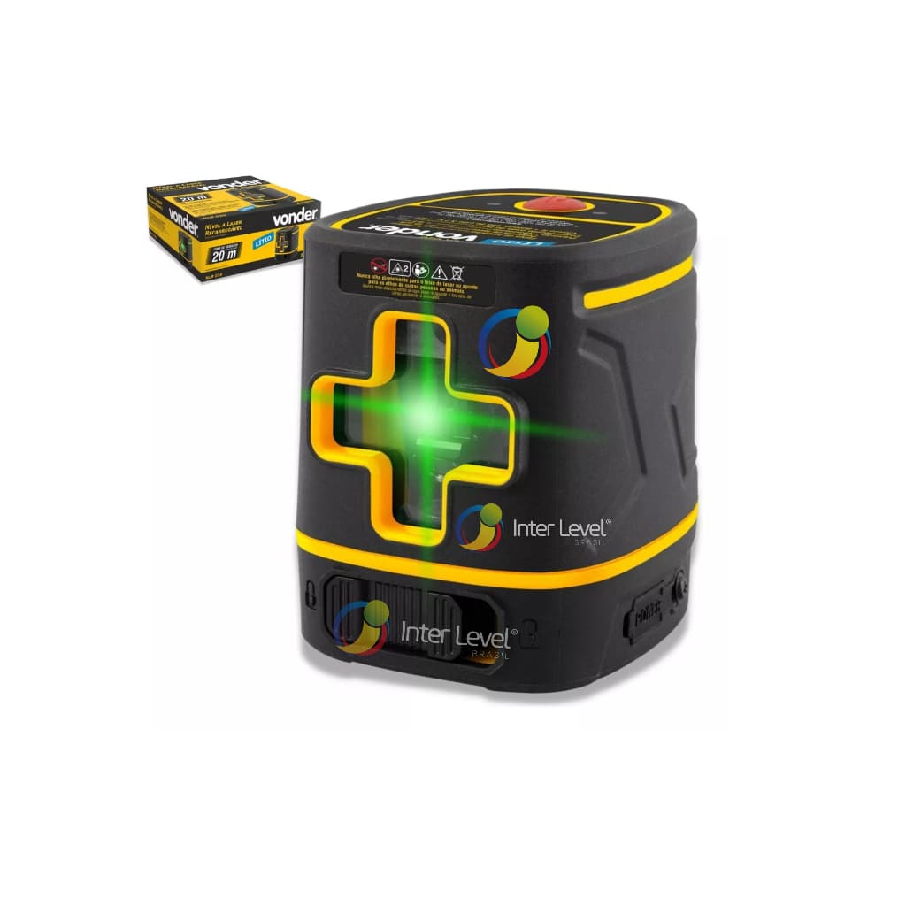 Nível laser verde 20 metros recarregável Vonder Inter Level