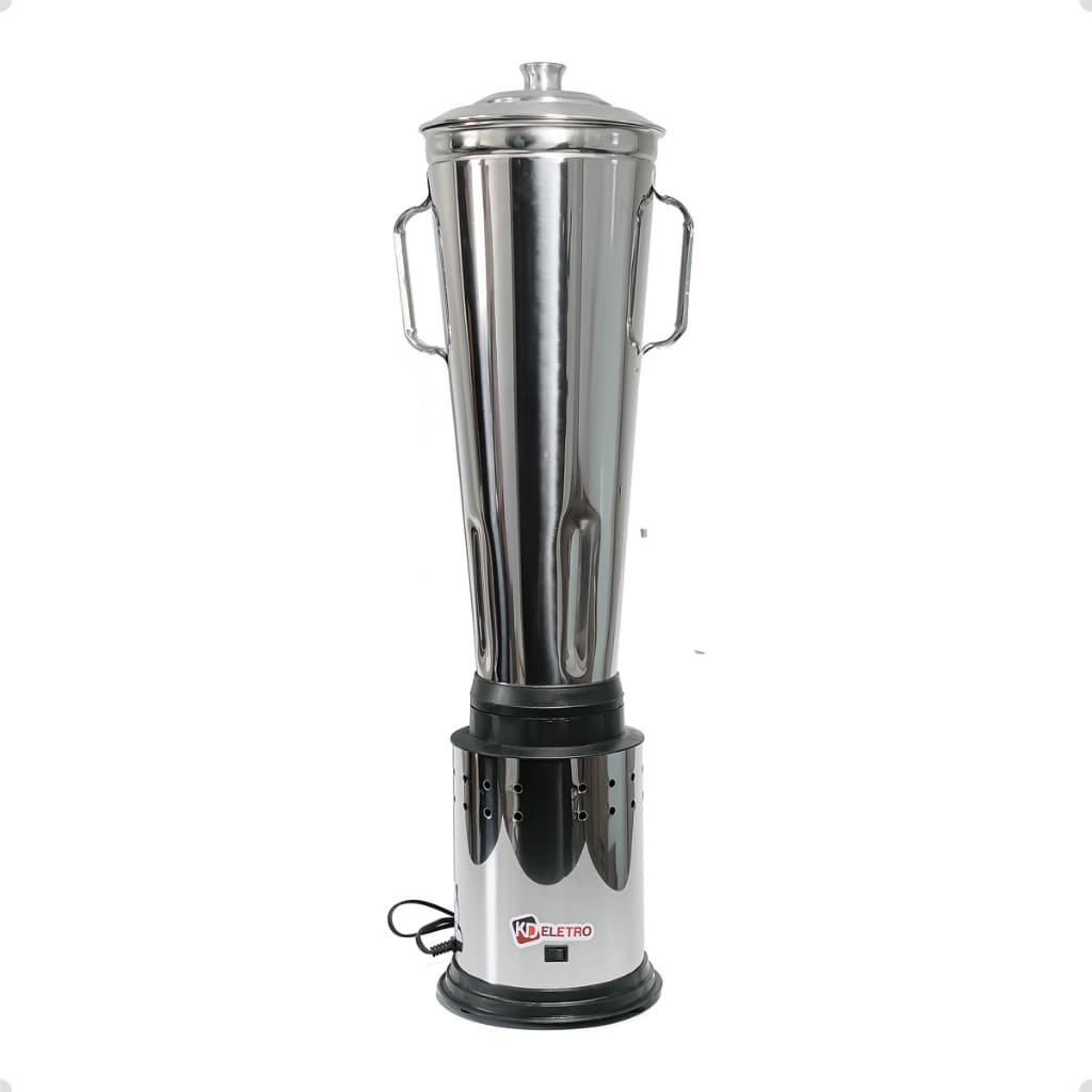 Liquidificador Industrial 10 Litros Baixa Rotação Inox com Base Preta e Logo K-ELETRO