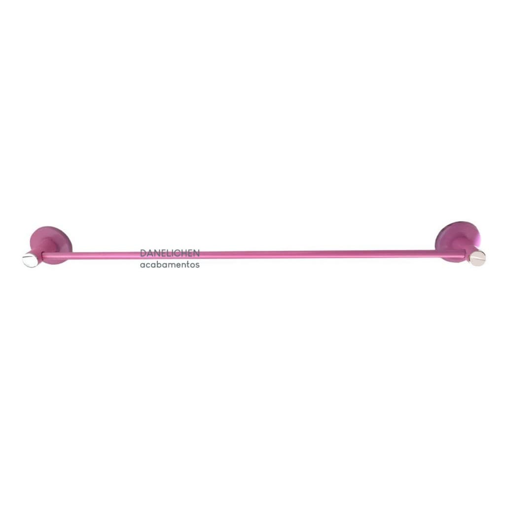 Toalheiro de metal rosa para banheiro com 48 cm de comprimento