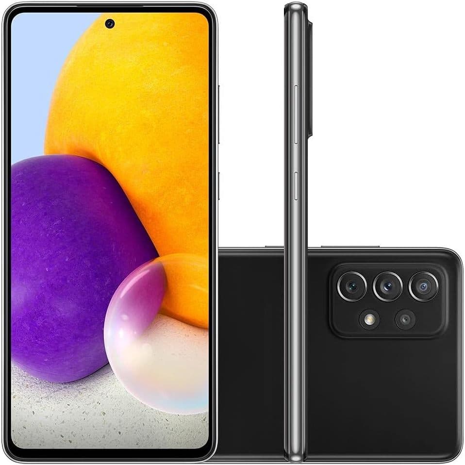 Smartphone Samsung Galaxy A72 128GB 4G Wi-Fi com câmera quádrupla e tela de 6,7 polegadas