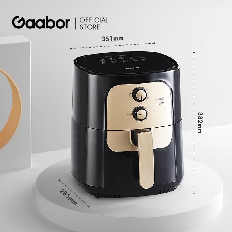 Fritadeira Elétrica Sem Óleo Air Fryer 5.5L Gaabor Jumbo Family 1400w